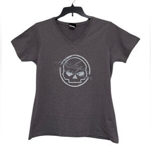 Harley-Davidson Tee Sturgis Wille G Skull graphic V-Neck Short Sleeve size XL